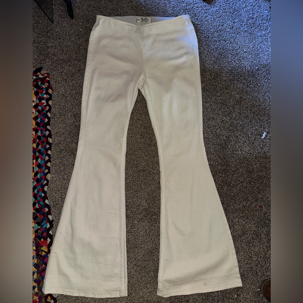 We The Free Penny Pull on Bell Bottom White Jeans - Picture 2 of 6